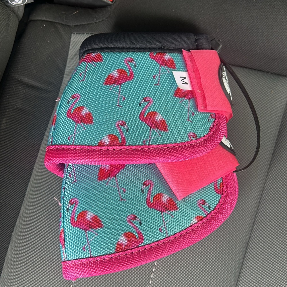 Flamingo Print Bell Boots